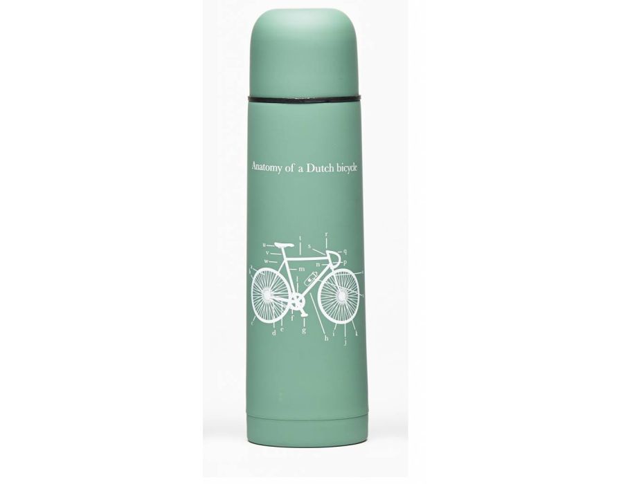 Thermosfles met beker groen - fiets - 500ml